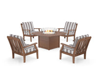 Thumbnail for Trex Yacht Club 5-Piece Deep Seating Set with Fire Pit Table