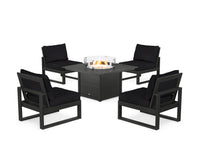 Thumbnail for Trex Eastport Modular 5-Piece Deep Seating Set with Square Fire Pit Table