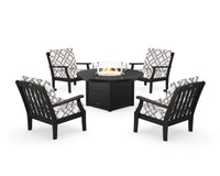 Thumbnail for Trex Yacht Club 5-Piece Deep Seating Set with Round Fire Pit Table