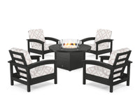 Thumbnail for Trex Rockport 5-Piece Deep Seating Set with Round Fire Pit Table