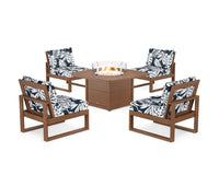Thumbnail for Trex Eastport Modular 5-Piece Deep Seating Set with Yacht Club Fire Pit Table