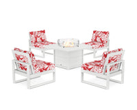 Thumbnail for Trex Eastport Modular 5-Piece Deep Seating Set with Square Fire Pit Table