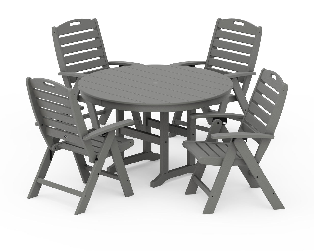 Trex Yacht Club Highback 5-Piece Round Dining Set