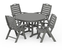 Thumbnail for Trex Yacht Club Highback 5-Piece Round Dining Set