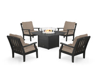Thumbnail for Trex Yacht Club 5-Piece Deep Seating Set with Square Fire Pit Table