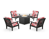 Thumbnail for Trex Yacht Club 5-Piece Deep Seating Set with Fire Pit Table