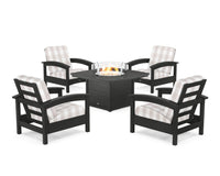 Thumbnail for Trex Rockport 5-Piece Deep Seating Set with Yacht Club Fire Pit Table