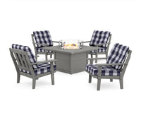 Thumbnail for Trex Cape Cod 5-Piece Deep Seating Set with Fire Pit Table