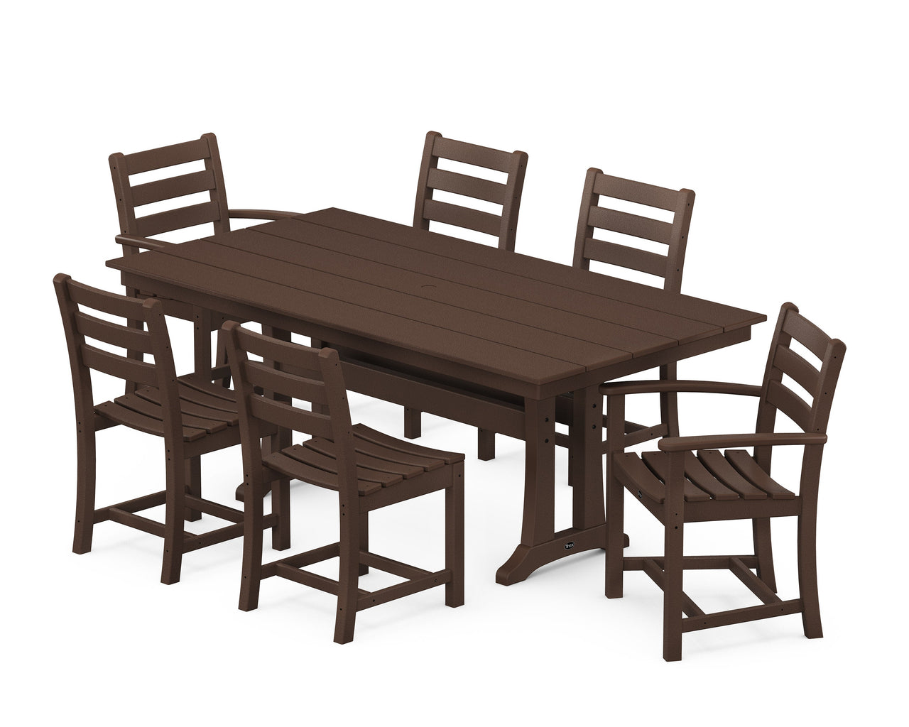 Trex Monterey Bay 7-Piece Farmhouse Trestle Dining Set