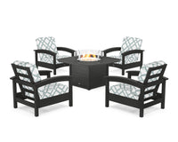 Thumbnail for Trex Rockport 5-Piece Deep Seating Set with Yacht Club Fire Pit Table