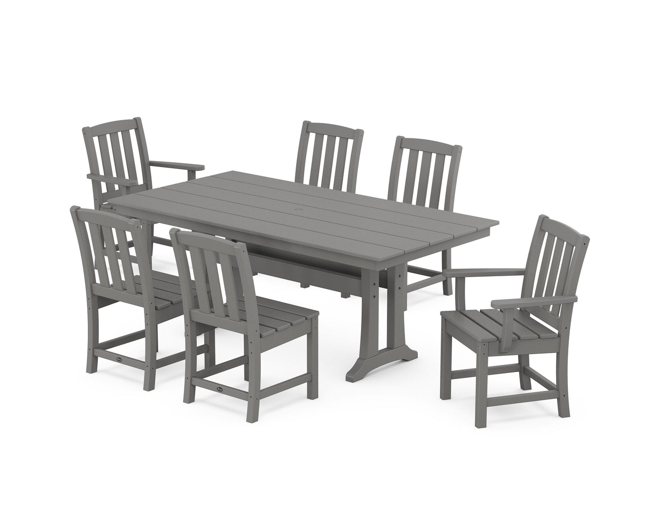 Trex Cape Cod 7-Piece Farmhouse Dining Set with Trestle Legs