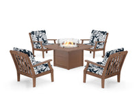 Thumbnail for Trex Yacht Club 5-Piece Deep Seating Set with Square Fire Pit Table