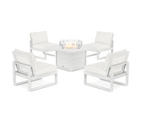 Thumbnail for Trex Eastport Modular 5-Piece Deep Seating Set with Yacht Club Fire Pit Table