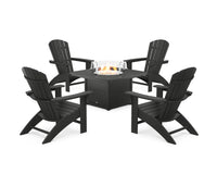 Thumbnail for Trex Yacht Club Adirondack 5-Piece Set with Fire Pit Table