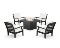 Thumbnail for Trex Yacht Club 5-Piece Deep Seating Set with Square Fire Pit Table