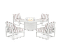 Thumbnail for Trex Eastport Modular 5-Piece Deep Seating Set with Yacht Club Fire Pit Table