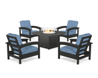 Thumbnail for Trex Rockport 5-Piece Deep Seating Set with Yacht Club Fire Pit Table