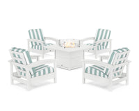 Thumbnail for Trex Rockport 5-Piece Deep Seating Set with Square Fire Pit Table