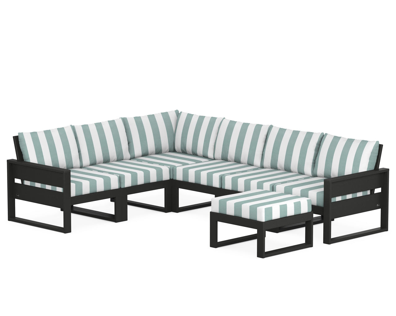 Trex Eastport 6-Piece Sectional with Ottoman