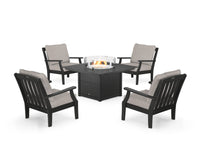 Thumbnail for Trex Yacht Club 5-Piece Deep Seating Set with Square Fire Pit Table