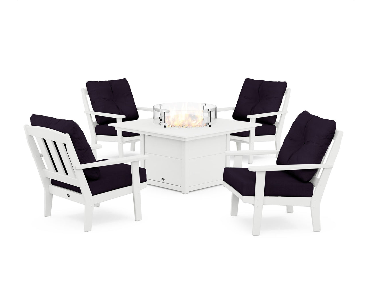 Trex Cape Cod 5-Piece Deep Seating Set with Fire Pit Table