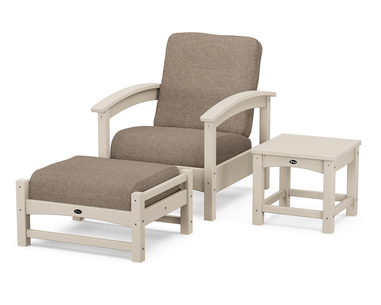 Trex Rockport 3-Piece Deep Seating Set - Sand Castle