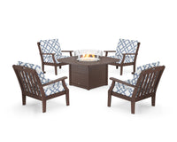 Thumbnail for Trex Yacht Club 5-Piece Deep Seating Set with Fire Pit Table