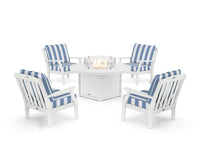 Thumbnail for Trex Yacht Club 5-Piece Deep Seating Set with Round Fire Pit Table