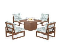 Thumbnail for Trex Eastport Modular 5-Piece Deep Seating Set with Square Fire Pit Table