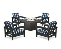 Thumbnail for Trex Rockport 5-Piece Deep Seating Set with Square Fire Pit Table