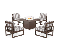 Thumbnail for Trex Eastport Modular 5-Piece Deep Seating Set with Square Fire Pit Table