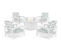 Thumbnail for Trex Rockport 5-Piece Deep Seating Set with Round Fire Pit Table
