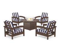 Thumbnail for Trex Rockport 5-Piece Deep Seating Set with Round Fire Pit Table