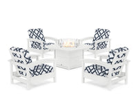 Thumbnail for Trex Rockport 5-Piece Deep Seating Set with Yacht Club Fire Pit Table