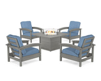 Thumbnail for Trex Rockport 5-Piece Deep Seating Set with Square Fire Pit Table