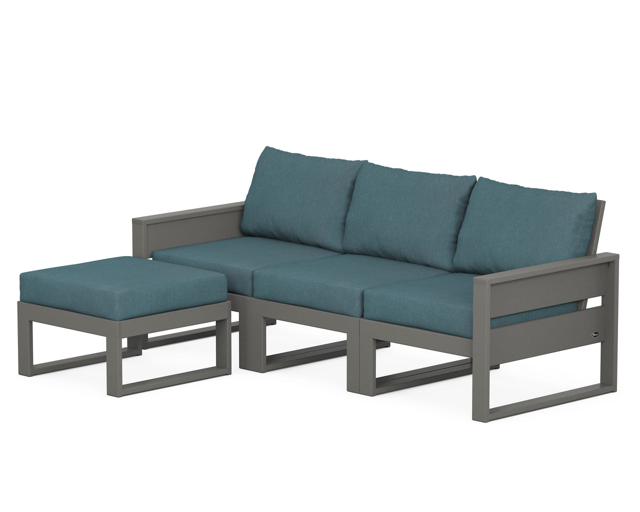 Trex Eastport 4- Piece Sectional with Ottoman