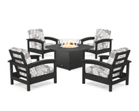 Thumbnail for Trex Rockport 5-Piece Deep Seating Set with Yacht Club Fire Pit Table