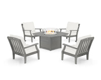 Thumbnail for Trex Yacht Club 5-Piece Deep Seating Set with Fire Pit Table