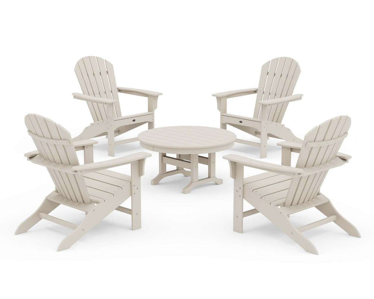 Trex Yacht Club Shellback 5-Piece Adirondack Conversation Group - Sand Castle