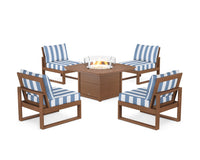 Thumbnail for Trex Eastport Modular 5-Piece Deep Seating Set with Yacht Club Fire Pit Table