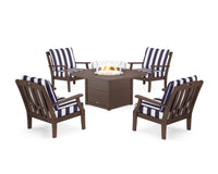Thumbnail for Trex Yacht Club 5-Piece Deep Seating Set with Fire Pit Table