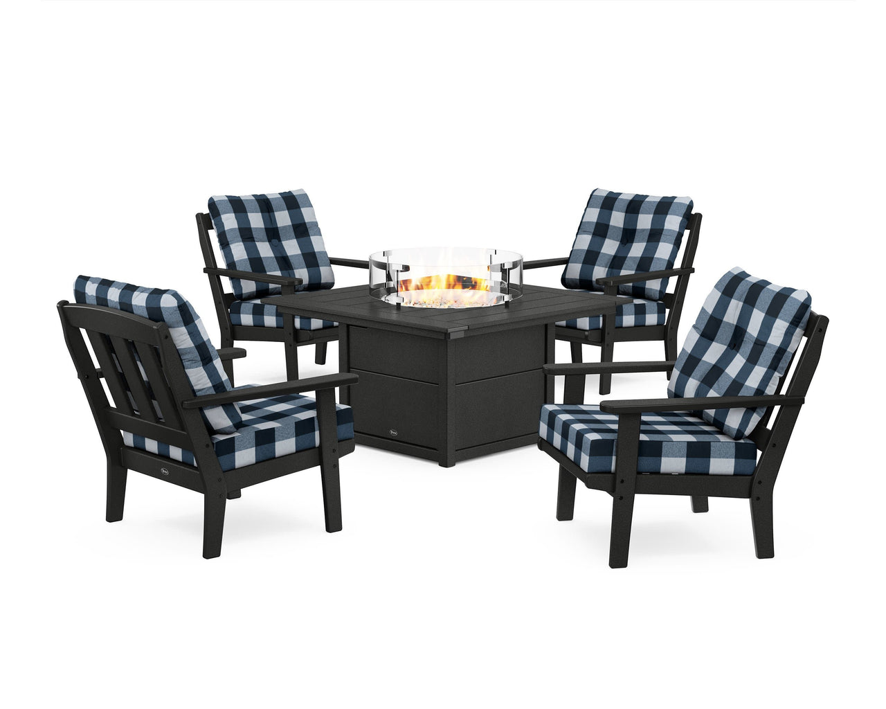 Trex Cape Cod 5-Piece Deep Seating Set with Fire Pit Table