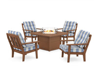 Thumbnail for Trex Cape Cod 5-Piece Deep Seating Set with Fire Pit Table