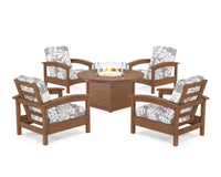 Thumbnail for Trex Rockport 5-Piece Deep Seating Set with Round Fire Pit Table