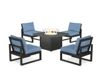 Thumbnail for Trex Eastport Modular 5-Piece Deep Seating Set with Yacht Club Fire Pit Table