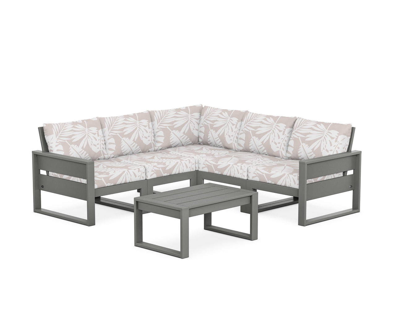 Trex Eastport 6-Piece Deep Seating Sectional + Coffee Table Set