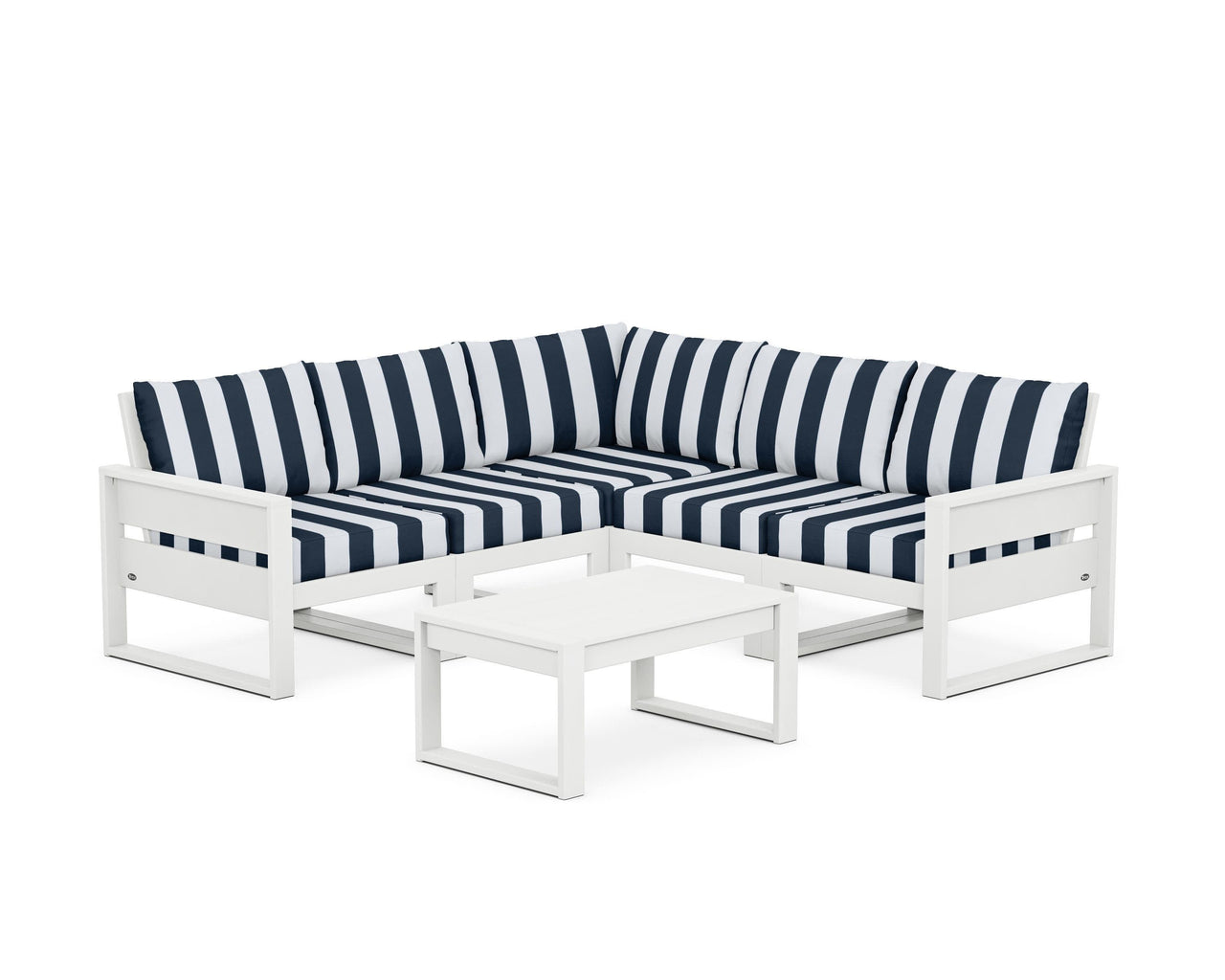 Trex Eastport 6-Piece Deep Seating Sectional + Coffee Table Set