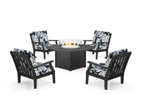 Thumbnail for Trex Yacht Club 5-Piece Deep Seating Set with Fire Pit Table