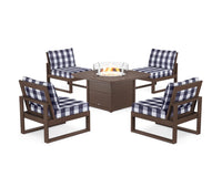 Thumbnail for Trex Eastport Modular 5-Piece Deep Seating Set with Yacht Club Fire Pit Table