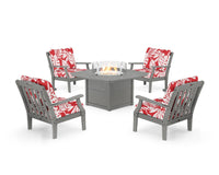 Thumbnail for Trex Yacht Club 5-Piece Deep Seating Set with Fire Pit Table